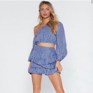 NASTY GAL GINGHAM SET